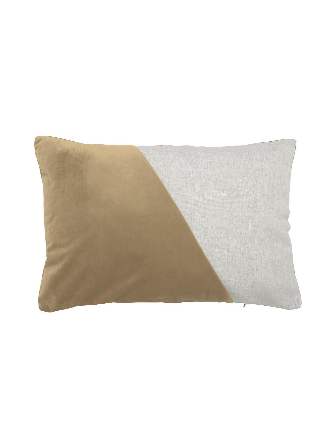 Cushion cover Inger in velvet Beige-yellow